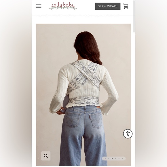 Solly Baby Bleu Toile Wrap - Picture 4 of 8